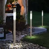 Image de Solar buitenlamp grondspies insteeklamp solarlamp rvs padverlichting insteeklamp, 0,07 watt LED lamp, H 70 cm, set van 6