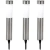 Image de Solarlamp RVS buitenlamp grondspies solar plug-in lamp tuinlamp, LED 0.06W, DxH 7.5x56 cm, set van 3