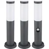 Image de Path light outdoor vloerlamp antraciet Vloerlamp met bewegingsmelder Tuinlamp roestvrij staal, E27, DxH 12,7x45 cm, set van 3