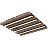 Image de LED plafondlamp hout woonkamerlamp zwart opaal, MDF metaal, 15W 800Lm warm wit, LxBxH 82x31x9,5 cm