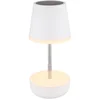 Image de Solarlamp Tafellamp Buitenlamp Balkonlamp verstelbaar wit LED tuinlamp, roestvrij staal, LED 3000K warm wit, H 25 cm