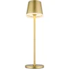 Image de Solarlamp Tafellamp Buitenlamp Tuinlamp Balkonlamp Zijlamp, metaal goudkleurig, 2 hoogtes mogelijk, LED 0.06W 3000K warm wit, H 41 cm