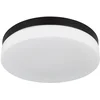 Image de Plafondlamp badkamerlamp terraslamp buitenlamp balkonlamp weerbestendig IP44, aluminium glas zwart, 3x E27 fitting, DxH 30x6,5 cm
