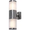 Image de Buitenwandlamp Up Down roestvrij staal bedienbaar via mobiele telefoon app in een set incl. RGB LED lampen