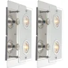 Image de Wandlamp Woonkamerlamp Ganglamp Slaapkamerlamp, 2 vlammen, heldere glasplaat chroom opaal, LED 5W 400Lm warm wit, DxH 7,4x16cm, set van 2