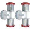 Image de Wandlamp Ganglamp Badkamerlamp Slaapkamerlamp Woonkamerlamp, up & down 2 vlammen, glas zilver oranje, 2x G9 fitting, DxH 12x22cm, set van 2