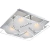 Image de Plafondlamp Kristallen lamp Woonkamerlamp, chroomglas kristallen helder, LED 4W 1600Lm warm wit, LxBxH 30x30x8,4cm