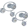 Image de Spotlamp plafondlamp woonkamer lamp keuken, 3 vlammen spots beweegbaar, metaal grijs antiek, 3x GU10 LED 5 watt 340 lumen, set van 2