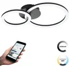 Image de EGLO connect.z Parrapos-Z Smart Plafondlamp - 44,5 cm - Zwart/Wit - Instelbaar wit licht - Dimbaar - Zigbee