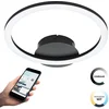 Image de EGLO connect.z Parrapos-Z Smart Plafondlamp - 34 cm - Zwart/Wit - Instelbaar wit licht - Dimbaar - Zigbee