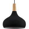 Image de EGLO Sabinar Hanglamp - E27 - Ø 28 cm - Zwart/Bruin