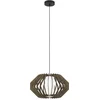 Image de EGLO Rusticaria Hanglamp - E27 - Ø 45 cm - Zwart|Bruin|Wit