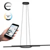 Image de EGLO connect.z Zillerio-Z Smart Hanglamp - 116 cm - Zwart/Wit - Instelbaar wit licht - Dimbaar - Zigbee