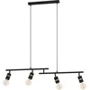 Image de EGLO Lurone Hanglamp - E27 - 100 cm - Zwart|Koper