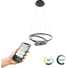Image de EGLO connect.z Lobinero-Z Smart Hanglamp - Ø 58 cm - Zwart/Wit - Instelbaar wit licht - Dimbaar - Zigbee