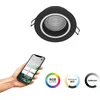 Image de EGLO connect.z Carosso-Z Smart Inbouwspot - LED - Ø 9.3 cm - Zwart/Wit - Instelbaar RGB & wit licht - Dimbaar - Zigbee