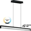 Image de EGLO Cardito 1 Hanglamp - LED - 100 cm - Zwart - Kristallen - Dimbaar