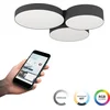 Image de EGLO connect.z Barbano-Z Plafondlamp - 60,5 cm - Zwart|Wit - Instelbaar RGB & wit licht - Dimbaar - Zigbee