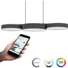 Image de EGLO connect.z Barbano-Z Hanglamp - 82 cm - Zwart|Wit - Instelbaar RGB & wit licht - Dimbaar - Zigbee