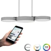 Image de EGLO connect.z Barbano-Z Hanglamp - 82 cm - Grijs|Wit - Instelbaar RGB & wit licht - Dimbaar - Zigbee
