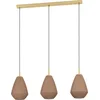 Image de EGLO Caprarola Hanglamp - E27 - 90 cm - Zand|Koper - Satijn Glas