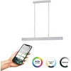 Image de EGLO connect.z Andreas-Z Hanglamp - 117 cm - Grijs|Wit - Instelbaar RGB & wit licht - Dimbaar - Zigbee
