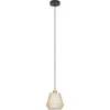 Image de EGLO Ciudadela Hanglamp - E27 - Ø 18 cm - Zwart|Goud|Wit - Staal|Textiel