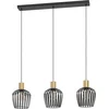 Image de EGLO Empoli Hanglamp - E27 - 90 cm - Zwart/Goud