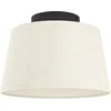 Image de EGLO Febres Plafondlamp - E27 - Ø 35 cm - Zwart/Wit - Teddy stof