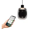 Image de EGLO connect.z Molochio-Z Smart Hanglamp - LED - Ø 12,5 cm - Zwart/Smoke/Rookglas - Instelbaar RGB & wit licht - Dimbaar - Zigbee