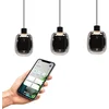 Image de EGLO connect.z Molochio-Z Smart Hanglamp - LED - 88 cm - Zwart/Smoke/Rookglas - Instelbaar RGB & wit licht - Dimbaar - Zigbee
