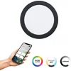 Image de EGLO connect.z Fueva 6-Z Smart Inbouwspot - Badkamer/Buiten - LED - Ø 16.8 cm - Zwart - Instelbaar RGB & wit licht - Dimbaar - Zigbee