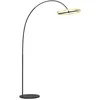 Image de EGLO Brest Vloerlamp - LED - 180 cm - Zwart/Goud - Dimbaar