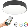 Image de EGLO connect.z Gallizzi-Z Smart Plafondlamp - LED - Ø 39 cm - Zwart/Wit - Instelbaar RGB & wit licht - Dimbaar - Zigbee