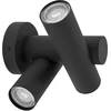 Image de EGLO Fossignano Wandlamp Buiten - LED - 25.3 cm - Zwart/Helder - Kantelbaar