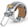 Image de Knog Fietsbel Oi Luxe - 1,5 cm aluminium/leer - zilver