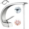 Image de HAUSS SPOLE Kran-Wastafelkraan-Eenhendelmengkraan Voor Badkamer-Met Warm En Koud Water-1-Gats Installatie-Messing-Chroom