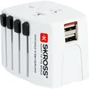 Image de Adaptateur - SKROSS - Adaptateur de voyage universel - 2 ports USB - Prises rétractables multi-pays - 100-250V en occasion ou reconditionné