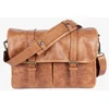 Image de Bronkey Roma brown leather messenger bag