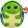Image de Ty Squishy Beanies   Shruggie la Tortue arc-en-ciel   Coussin en peluche doux avec yeux jaunes scintillants   Idée cadeau pour grands et petits   33 cm   T39361