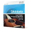 Image de D'Addario Cordes Guitare Acoustique | Corde Guitare Folk | EFT16 | Cordes en bronze phosphoreux avec filet supérieur plat pour guitare acoustique/guitare à résonateur 12-53