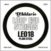Image de D'Addario LE018 Corde seule en acier pur avec Extrémité à boucle Calibre .018