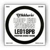 Image de D'Addario LE018PB Corde seule en bronze phosphoreux avec Extrémité à boucle Calibre .018