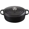 Image de Le Creuset Cocotte en Fonte Émaillée Signature avec Couvercle, Ø 27 cm, Ovale, 4.1 L, 4.425 kg, Noir Mat, 21178270000430