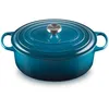 Image de Le Creuset Cocotte en Fonte Émaillée Signature avec Couvercle, Ø31cm, Ovale, 6.3 L, 5.705 kg, Deep Teal, 21178316422430
