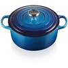 Image de Le Creuset Cocotte Signature en Fonte Émaillée avec Couvercle, Ø 24 cm, Ronde, 4.2 L, 4.305 kg, Azure, 21177242202430