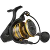 Image de PENN Battle® IV Spinning Reel, Zoutwater visser Zeevis Kunstaas Aas, Bass, Pollack, Kabeljauw, Makreel, Wrasse, Aluminium Spoel, Robuust Ambidexter 6000 Reel Maat 5.6:1 Versnelling Zwart, Goud Rook