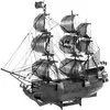 Image de Metal Earth Puzzle 3D Bateau Perle Noire Noire Puzzle Métal Pirates Des Caraïbes. Maquettes À Construire Pour Adultes Niveau Modéré 14,61 X 4,45 X 11,43 Cm