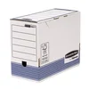 Image de BANKERS BOX System Boite d Archives A4 150 Mm - Rangement - Carton Recyclé - Blanc Bleu - Lot de 10