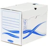 Image de Fellowes 4460402 Boîte d'archives Banker Box Basic A4 montage manuel - Dos de 20cm Blanc/Bleu (lot de 25)